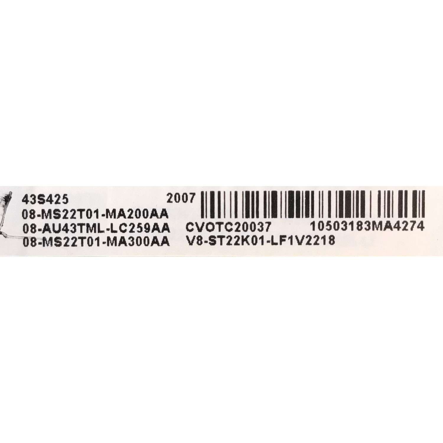 KIT DE TARJETAS PARA TV TCL / NUMERO DE PARTE MAIN 08-AU43TML-LC259AA / 40-MS22T2-MAA2HG / V8-ST22K01-LF1V2218 / NUMERO DE PARTE FUENTE 08-L12NLA2-PW210AA / L12NW / L12NH / MODELO 43S423 - Imagen 3